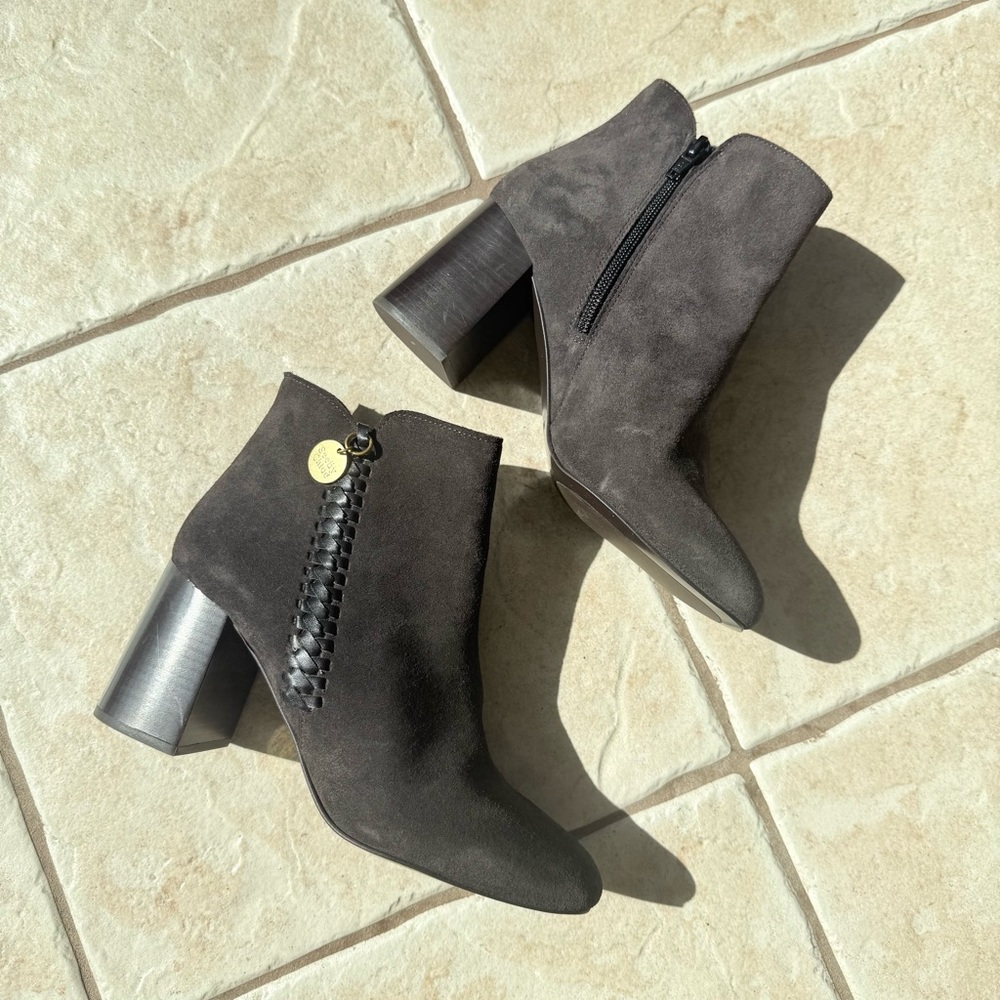 See by Chloe Louise Suede Heeled Ankle Boots Women 37EU